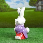 Садовая фигура "Заяц с моркошкой" 28х14см - Фото 2
