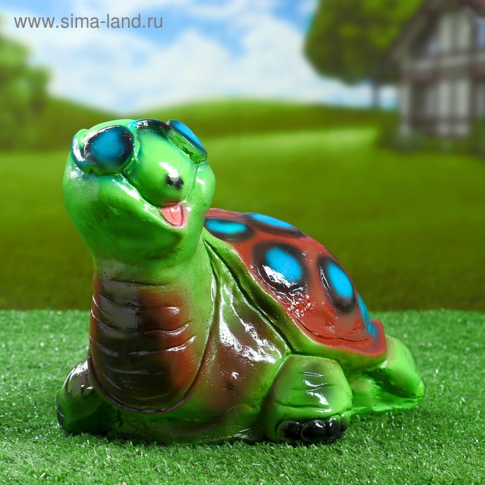 Садовая фигура "Черепаха в очках" 17х22см - Фото 1