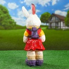 Садовая фигура "Зайка школьница" 42х18см - Фото 3