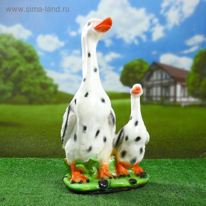 Садовая фигура "Два гуся" 49х24см - Фото 1