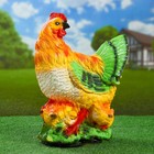 Садовая фигура "Курица с цыплятами" 41х32см - Фото 1