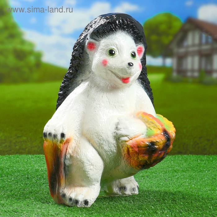 Садовая фигура "Ёж с корзиной" 34х24см - Фото 1