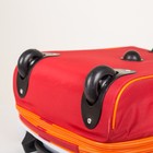 Чемодан малый, отдел на молнии, наружный карман, с расширением, цвет красный - Фото 6