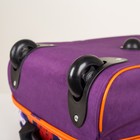 Чемодан малый, отдел на молнии, наружный карман, с расширением, цвет фиолетовый - Фото 6