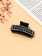 Крабик для волос «Томирис», квадратики, 8 см, чёрный 4623430