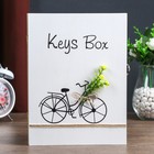 Ключница дерево 6 крючков "Велосипед с цветами" 26х19,5х5,5 см - Фото 1