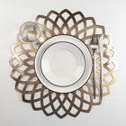 Салфетка сервировочная на стол «Дэми», d=37 см, цвет золотой - Фото 3