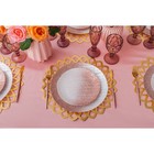Салфетка сервировочная на стол «Дэми», d=37 см, цвет золотой - Фото 8
