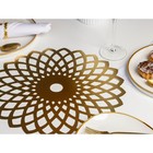 Салфетка сервировочная на стол «Дэми», d=37 см, цвет золотой - Фото 2