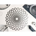 Салфетка сервировочная на стол «Дэми», d=37 см, цвет серебряный - Фото 1