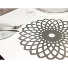 Салфетка сервировочная на стол «Дэми», d=37 см, цвет серебряный - Фото 3