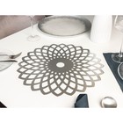 Салфетка сервировочная на стол «Дэми», d=37 см, цвет серебряный - Фото 2