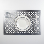 Салфетка сервировочная на стол «Грани», 45×30 см, цвет серебряный - фото 318282565