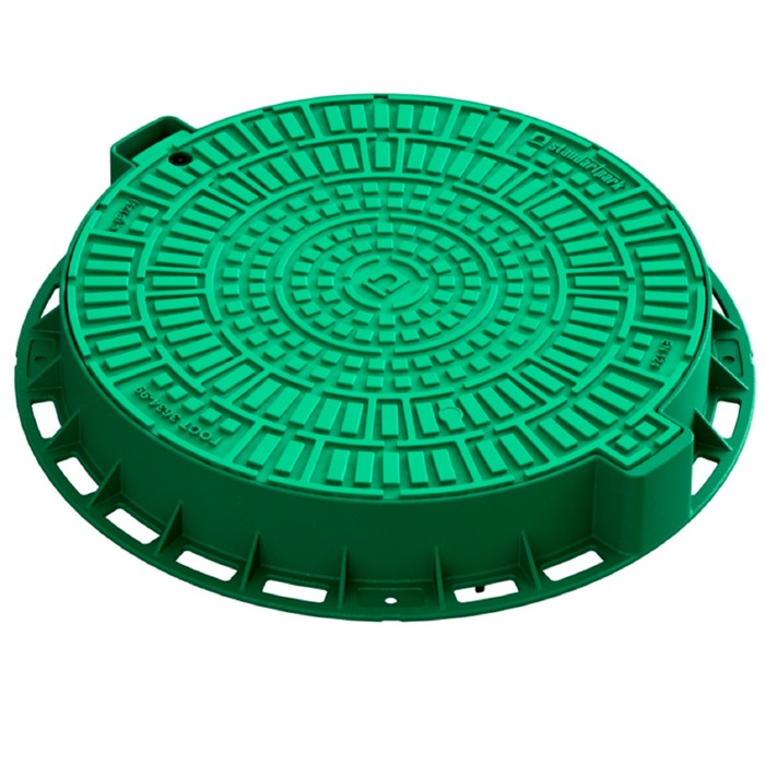Люк «Лого», d = 80 см, пластик, зелёный