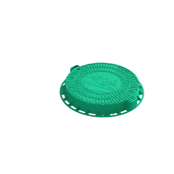 Люк садовый «Лого», d = 80 см, пластик, зелёный