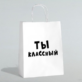 Пакет подарочный «Ты классный», 24?10.5?32 см (комплект 10 шт)