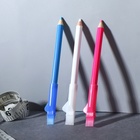 Карандаш для ткани с щёткой, 3 шт, цвет белый, розовый, синий - фото 50988450