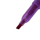 Маркер-текстовыделитель скошенный 5 мм, фиолетовый - Фото 3