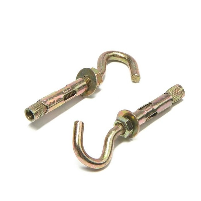 Анкерный болт Steelrex, с крюком, оцинкованный, 8×40 мм, 100 шт.