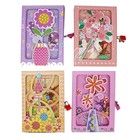 Записная книжка в подар кор А5 80л лин на замке Цветок в вазе МИКС - Фото 1