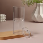 Органайзер для ватных палочек и дисков, с крышкой, 2 секции, 6.7×19 см, прозрачный - Фото 4