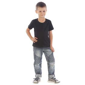 Футболка детская, рост 110 см, чёрная