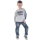 Свитшот детский Boy session, рост 104 см, цвет серый-меланж - фото 109837784