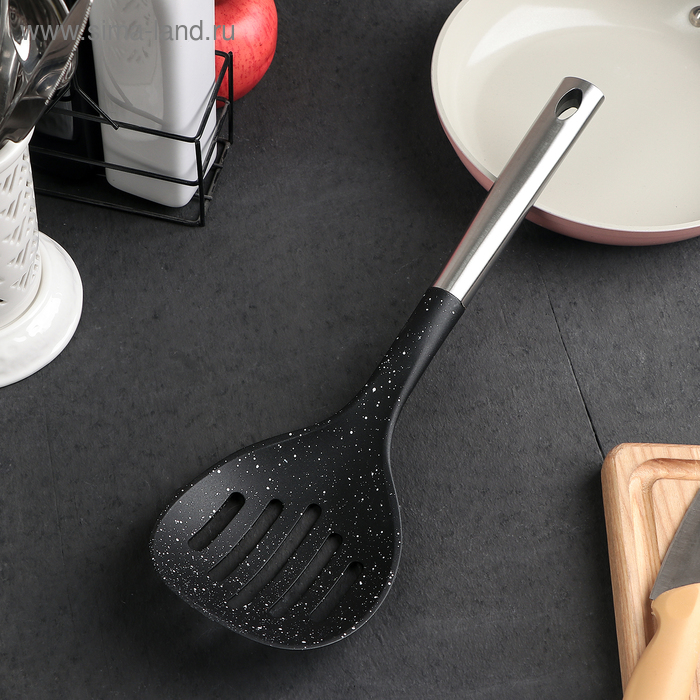 Шумовка Доляна «Синара», 35 см, цвет металлик - Фото 1