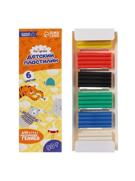 Пластилин Calligrata, 6 цветов, 90 г