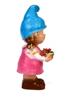 Садовая фигура из полистоуна «Девочка-гном с цветочком», 32×15×13 см - Фото 3