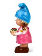 Садовая фигура из полистоуна «Девочка-гном с цветочком», 32×15×13 см - Фото 5