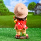 Садовая фигура "Девочка с морковкой" 18х15х40см - Фото 3