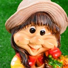 Садовая фигура "Девочка с морковкой"  18х15х40см - Фото 4