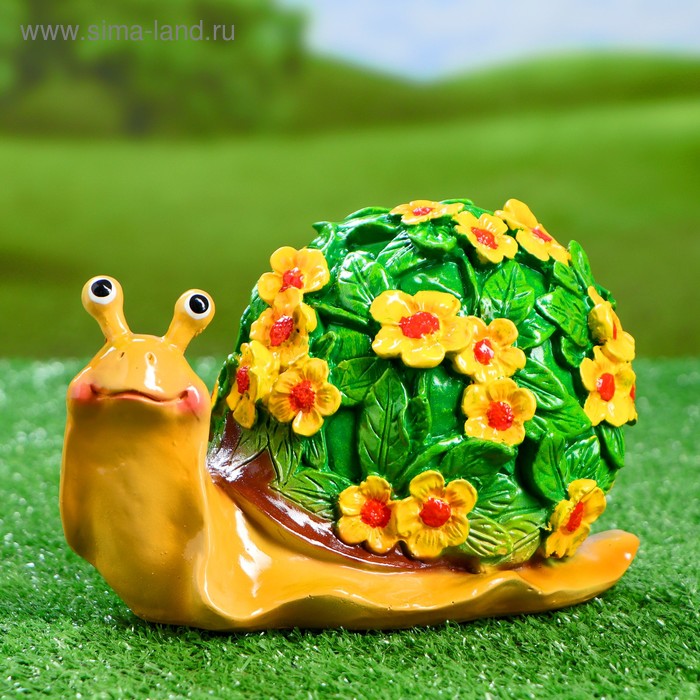 Садовая фигура из полистоуна «Улитка резная», 20×11×12 см - Фото 1