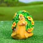 Садовая фигура "Улитка резная" акрил, цветы желтые, 20х11х12см - Фото 2