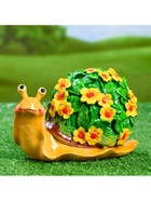 Садовая фигура из полистоуна «Улитка резная», 20×11×12 см - Фото 9