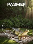 Садовая фигура из полистоуна «Кайман», 12.5×34×18 см - Фото 2