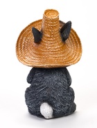 Садовая фигура из полистоуна «Зайка в соломенной шляпе с цветочком», 21×12×13 см - Фото 5