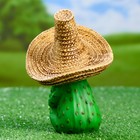 Садовая фигура "Лягушка в соломенной шляпе" 11х12х16,5см - Фото 3