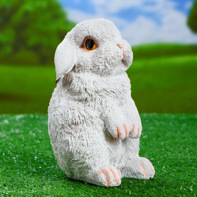 Фигура "Зайка Шуня" белый 12х12х19см