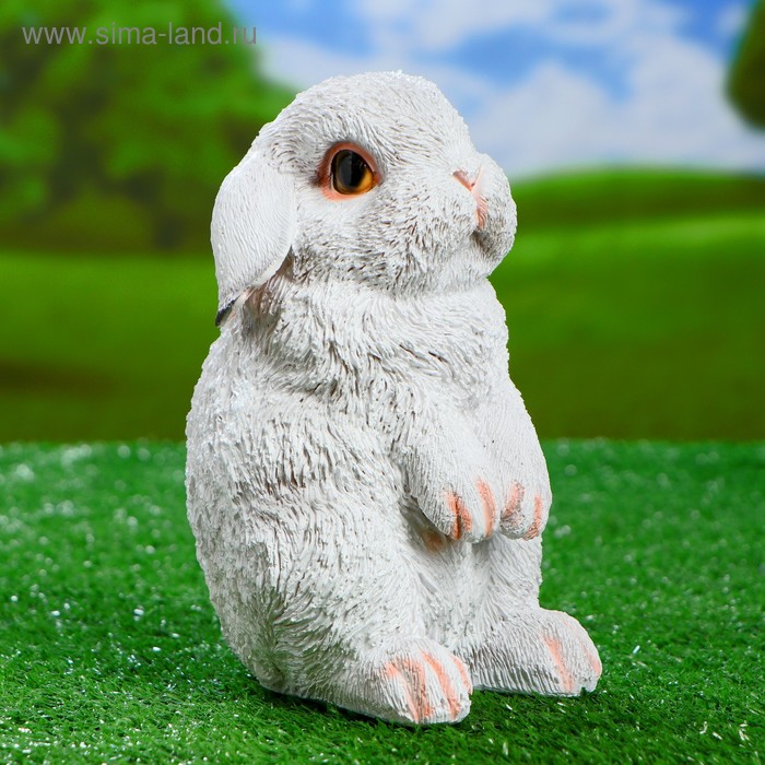 Фигура "Зайка Шуня" белый 12х12х19см - Фото 1