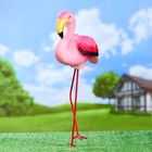 Садовая фигура из полистоуна «Розовый фламинго», 49×14×23 см - Фото 2