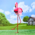 Садовая фигура "Розовый фламинго" 23х14х49см - Фото 3
