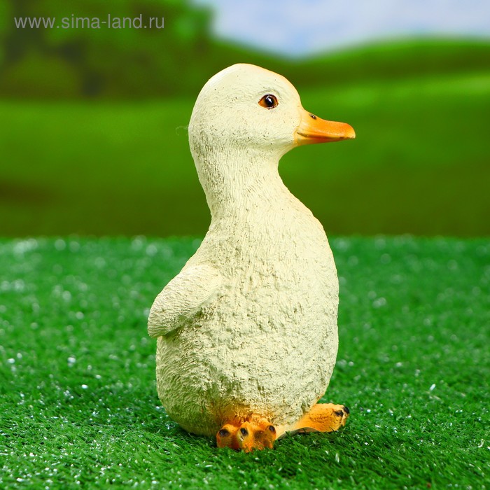 Садовая фигура из полистоуна «Утёнок стоит», 14.5×8×8 см - Фото 1