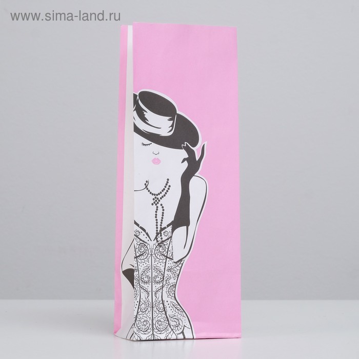 Пакет однослойный "Леди", крафт, розовый, 100 х 60 х 260 мм - Фото 1