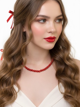 {{photo.Alt || photo.Description || 'Бусы нить, шар №8, красные, L=43 см'}}