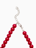 Бусы нить, цвет красный, 45см - фото 809203524