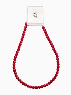 Бусы нить, цвет красный, 45см - фото 809203525