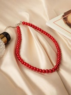 Бусы нить, цвет красный, 45см - фото 809203526