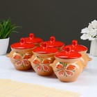 Горшки для запекания Борисовская керамика «Классика», 500 мл, набор 6 шт, коричневые - фото 25314549